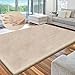 ORINOVA Washable Area Rug 6x9 Rugs for Living Room Camel Plush Faux Bunny Fluffy Fur Rugs for Bedroom Large Shag Nursery Rugs