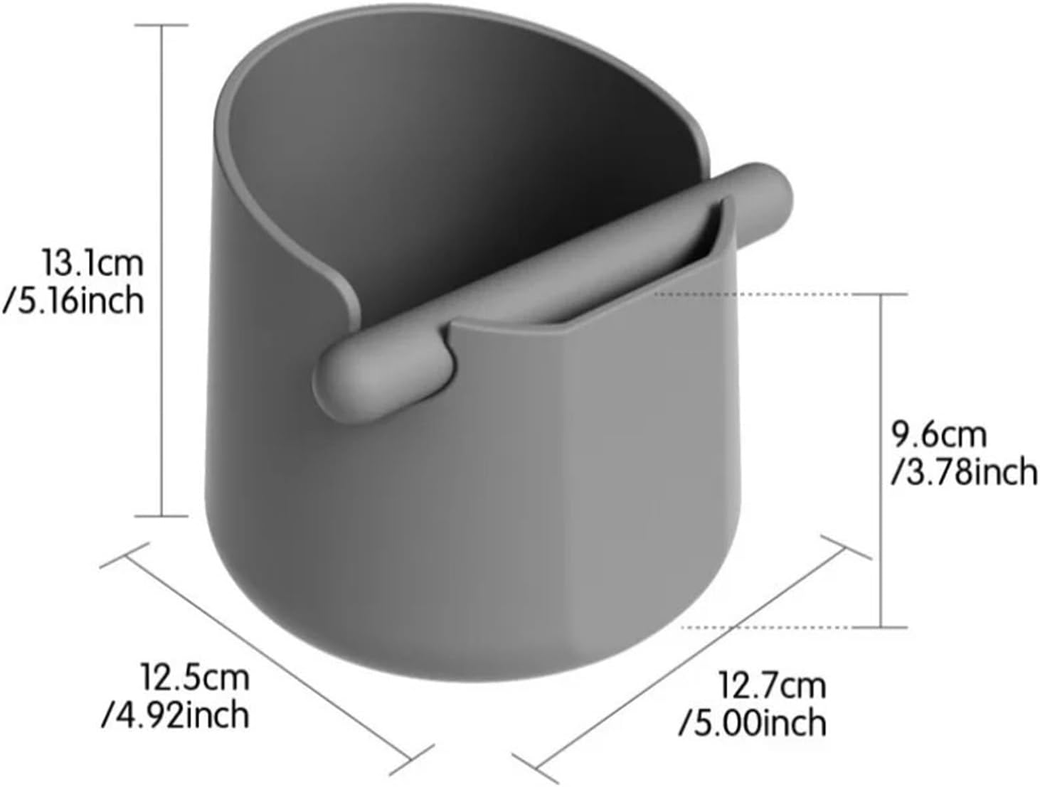 Mini Silicone Coffee Knock Box Espresso Grounds Collection Tool Barista Essential(Gray)