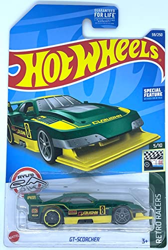 Hot Wheels GT-Scorcher 2022 - Retro Racers Verde miniatura 1