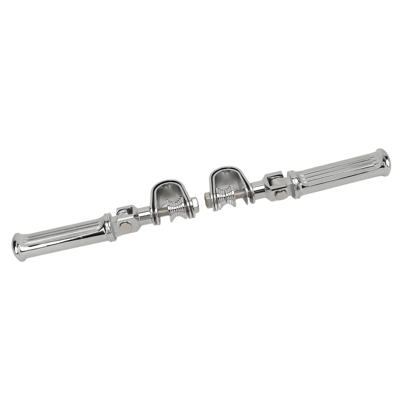 Fabater Motorrad-Highway-Fußrasten aus Aluminiumlegierung, 25 mm bis 32 mm, universelle Fußrasten, Fußpedalhalterung, Motor-Sturzbügel-Fußstütze, Silber