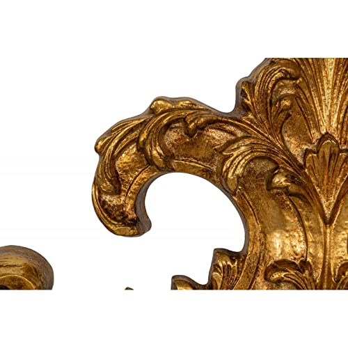 BISCOTTINI INTERNATIONAL ART TRADING Biscottini Fregio Holz 77 x 38 cm Made in Italy | Freien dekorative Holzscheite für Möbel und Wände mit antikem Finish, 77x38 cm