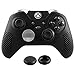 eXtremeRate Cover Skin per Xbox One Elite Controller,Custodia Protettiva in Silicone con Gommini Coprilevette Analogiche Antiscivolo per Xbox One Elite Joystick(Nero)