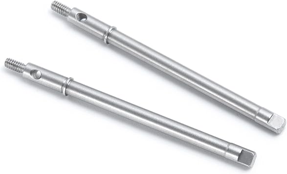 MORLORDY RC Stainless Steel Rear Axle Shaft Solid CVD Set for 1/24 RC Crawler Car SCX24 Upgrades AXI90081 AXI00001 AXI00002 Deadbolt C10 JLU AXI00005 AXI00006 Accessories