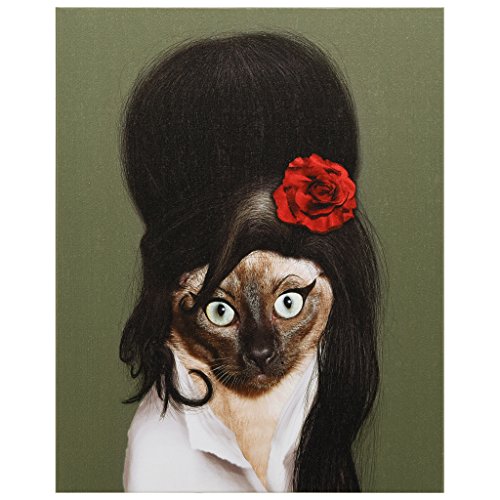 Empire Art Direct Pets Rock Tattoo Graphic Wrapped Cat Canvas Wall Art, 20" X 16" X 2", Ready To Hang #TOP2