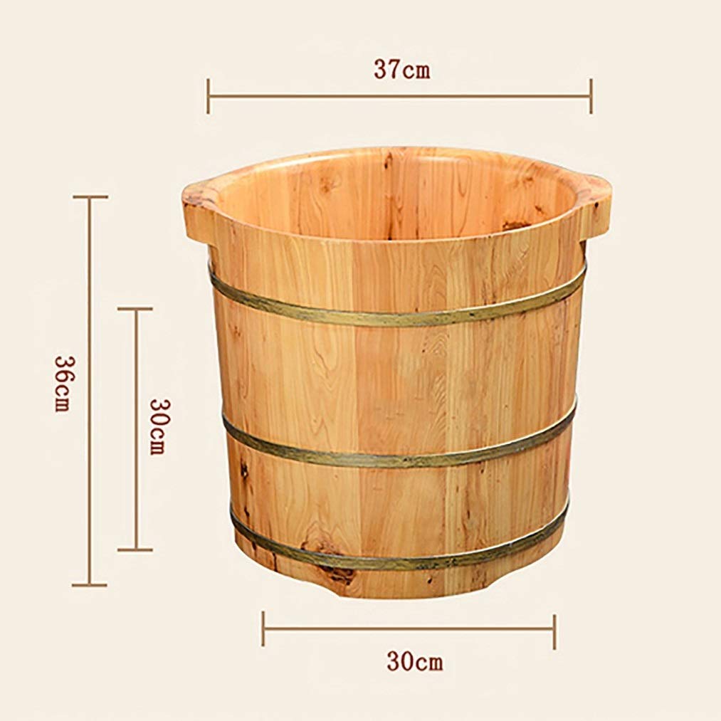 Barile per Piedi,Secchio da Bagno in Legno per Massaggio,Fatto a Mano,Pediluvi Superficie Liscia,Accessori per Il Bagno Anniversario Comfortable Anniversary