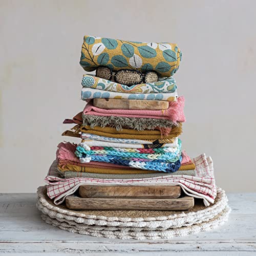 Creative Co-Op Square Cotton Crocheted, Set Of 4 Styles, Multicolor Pot Holder, Multi #TOP1