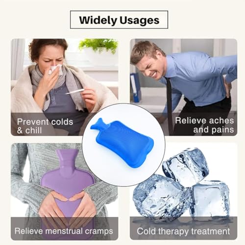 Image of ANTIL'S Hot Water Bag (2 Litre) - Non-Electric Rubber Heating Bag for Pain Relief, Period Cramps, Body Aches & Cold Therapy | Reusable Hot & Cold Water Bottle | Multicolor