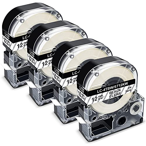 Ruban Epson Black on Clear Pristar anti decollement ecriture nette
