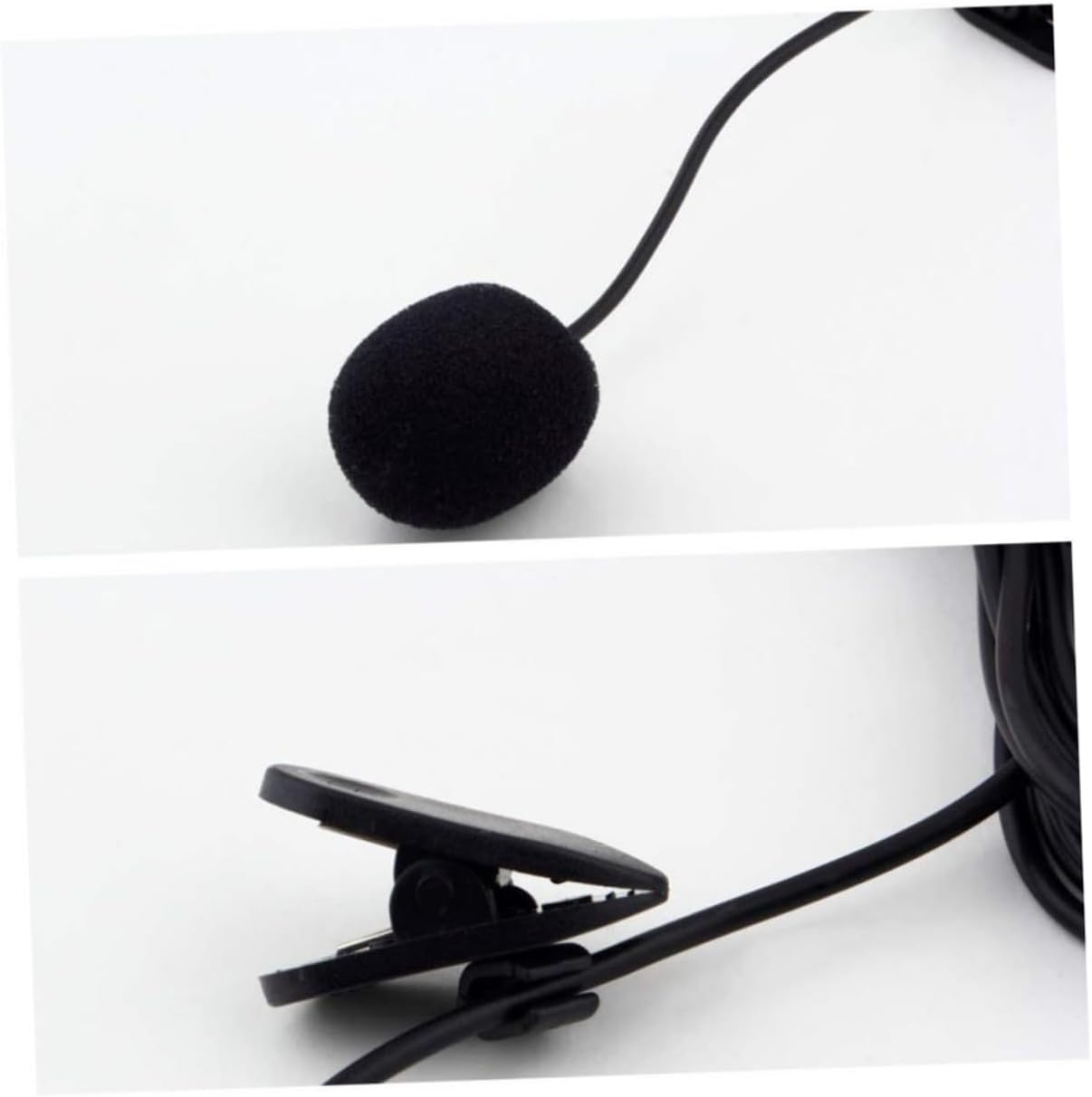 BESPORTBLE Frequency Range Mini Lavalier Clip Microphone with Jack Portable Black Tie Clip Mic for Lectures Teaching and Voice Amplifiers Cable Omnidirectional Condenser Design