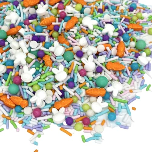 Image of Manvscakes Sprinkles- Edible Cake and Cupcake Sprinkles with Assorted Shapes and Sizes for Parties, Metallic Sprinkle Mix for Cookies, Ice Cream, Cake and Cupcake Decorating, 4 oz (Pastel Easter)