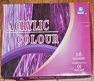 Memory Professional Artists Acrylic Paint Set, 18 Colours in 12ml Aluminium Tubes