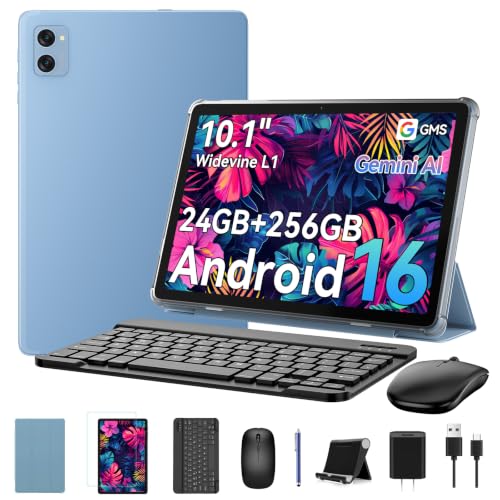 Image of T20 10.1 Inch Android Tablet,Massive 256GB ROM, Up to 24GB RAM, Octa-Core Processor, 10 inch HD IPS Display Tablet for Movies & Gaming, 5000mAh, 5G WiFi, GPS, Dual Camera, Type-C, Grey