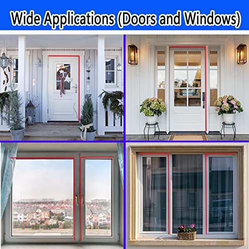 Kerf Weather Stripping For Doors And Windows, V-Shaped Weather Stripping Door Seal Strip, Replacement French Door Seal, With Slot Card Installation Weatherstripping (29.5Feet, Black) #TOP5