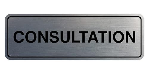 Signs ByLITA New Standard Consultation Sign (Brushed Silver) - Large