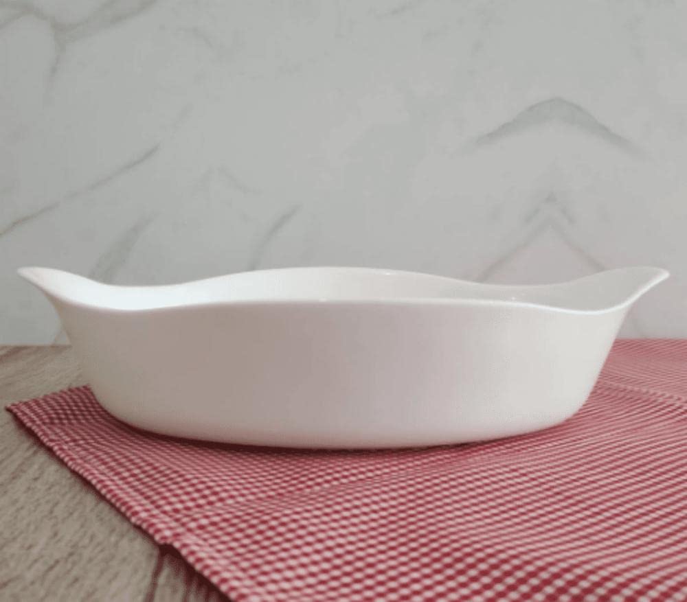 Kit Assadeiras Oval Opaline 3 Peças Branco Marinex - Ideal Para Forno E Na Luva 5180