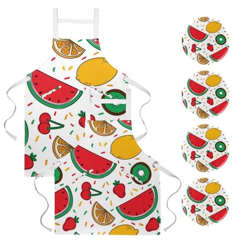 Lot de 2 tabliers de cuisine avec 4 broches ajustables pour le travail