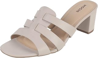 Mochi Women's Faux Leather Strappy Mules