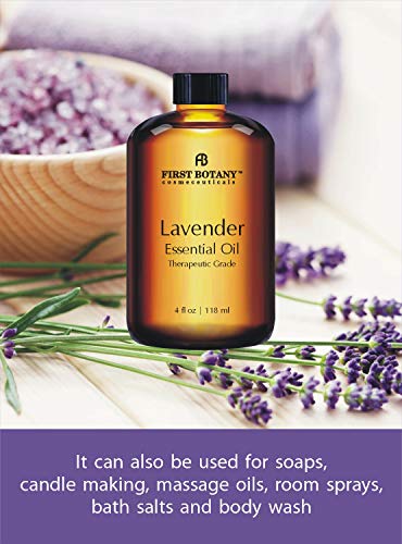 First Botany Cosmeceuticals Lavender Oil with a Glass Dropper, 4 oz (Natural Isolates)
