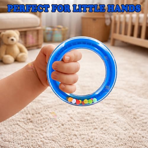 Image of WISHKEY Plastic Colorful Non Toxic BPA Free Shake & Grab Rattles and Soothing Teethers for Babies & Infants, Early Age Toys for Kids (Pack of 13, Multicolor)