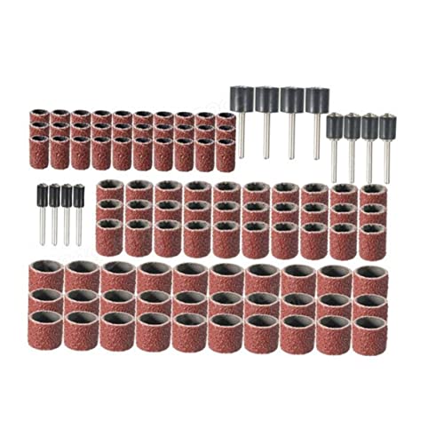 POPETPOP 102Pcs Sanding Drum Kit with Grit Abrasive Bits and Band Mandrels for Rotary Tool Nail Drills Versatile Sanding Accessories for More