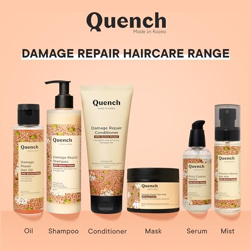 Image of Quench Damage Repair Hair Mask with Quinoa Protein & Ceramides Cream | Restores Dry & Damaged Hair | Strengthens Hair and Adds Shine | Made in Korea (200Ml)