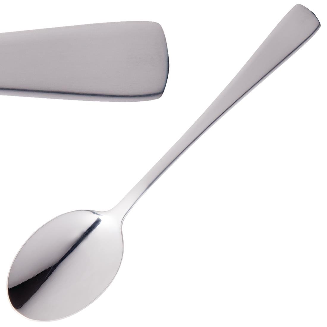 Olympia Clifton Dessert Spoon 18/0 Stainless Steel. Pack quantity: 12