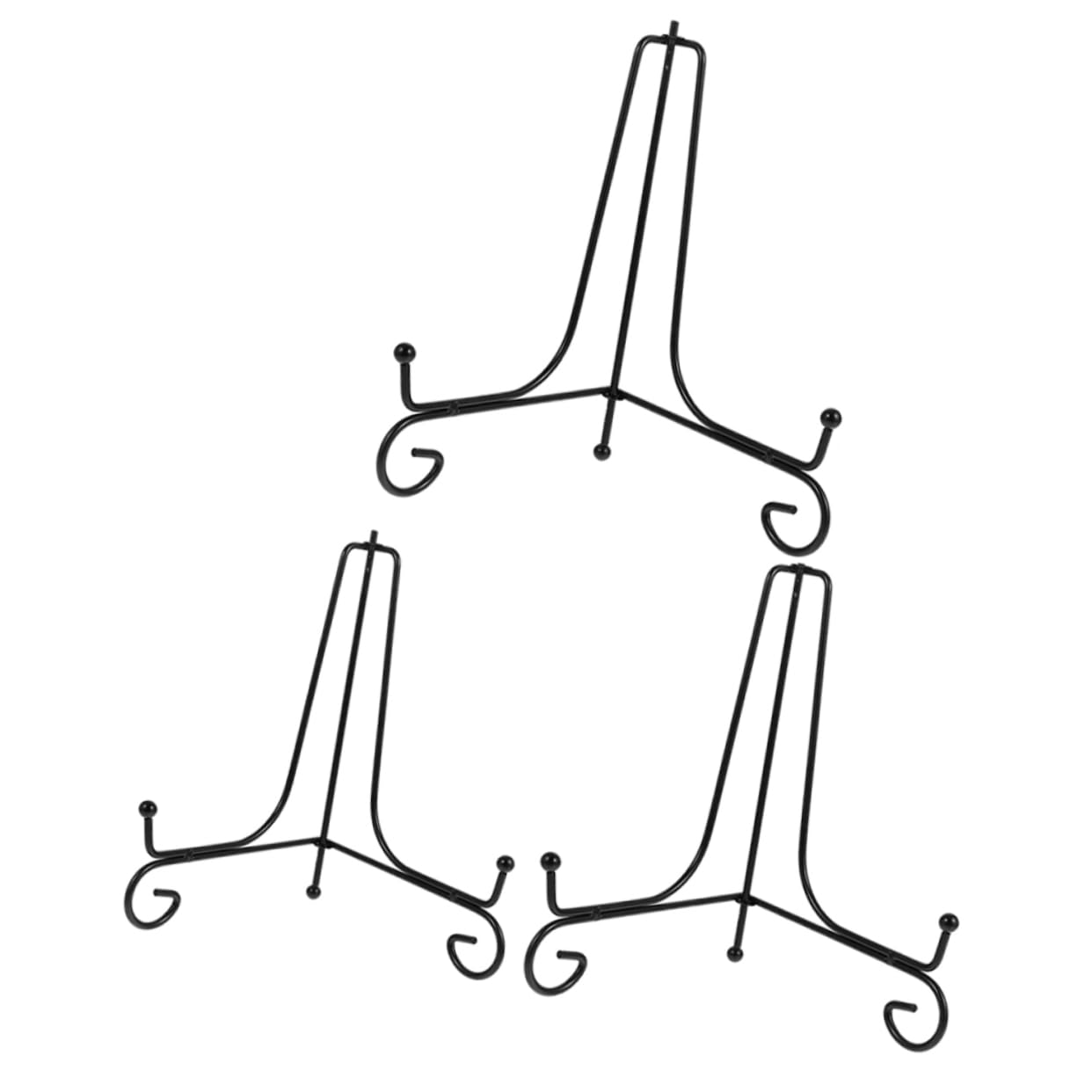 Cabilock 3pcs Iron Display Stands for Plates Artwork Books Decorative Easels for Home Office Banquet Use Versatile Holders for Showcasing Collectibles Tableware