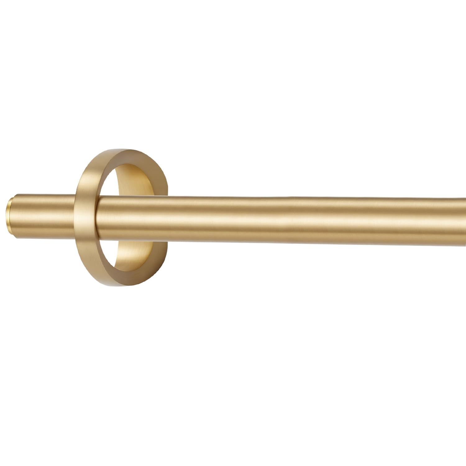 Photo 1 of ***Joodxoe*** Modern Curtain Rods, 1Inch Diameter Decorative Single Window Rod Telescoping 48-84 Inch Adjustable Drapery Rods Warm Gold Color For Bedroom Living Room Kitchen Office