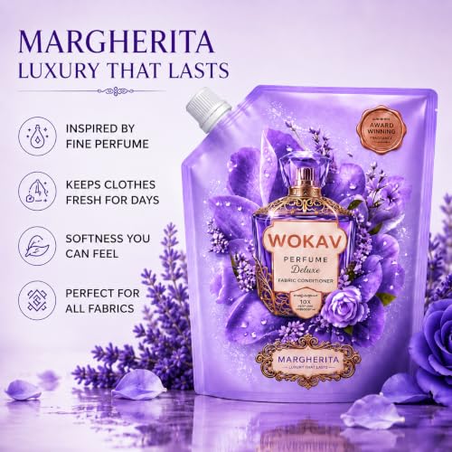 Image of Liquid Fabric Conditioner 1L | After Wash Softener for Machine &Hand Wash | 10x Long Lasting Perfume Fragrance | Anti-Static | Suitable forAll Fabrics | Men & Women (Margherita)