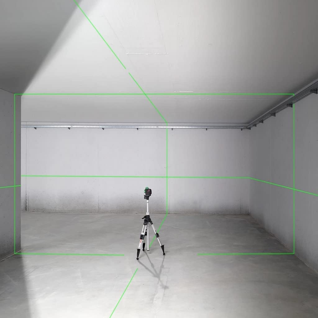 NUEVO 2024 - Nivel láser de líneas 360º con gafas y soporte para pared Plano 3D Green Professional