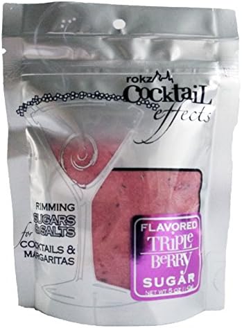 Rokz Design Group Cocktail Sugar, Triple Berry, 5 Ounce
