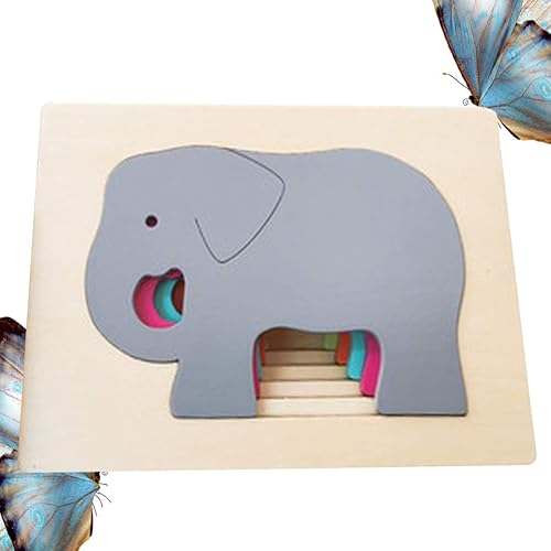 Miniatura 9 de jojofuny Rompecabezas de animales de elefante de varias capas, rompecabezas de panel 3D de dibujos animados, juguete de educación temprana, juego de