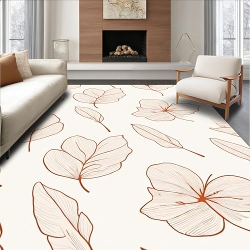 Flatwoven High Traffic Area Rug 5x7, Botanical Dream Interlocking Leaf