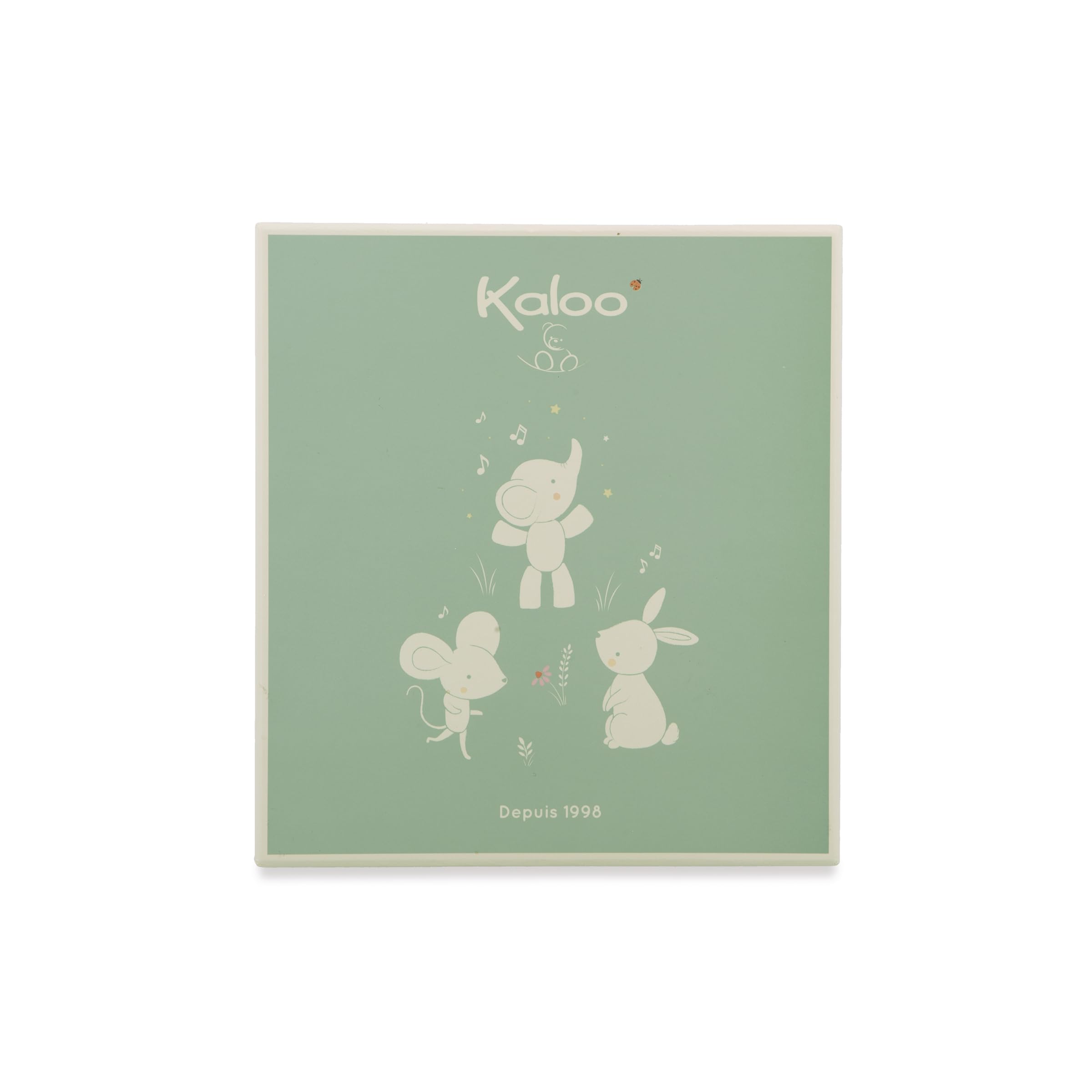 KALOO Scatola Peluche elefante + collana Bola, Regalo Ottime per la nascita, Regalo per la gravidanza, Morbidezza e armonia della gravidanza, Materiali riciclati e design raffinato, K210013