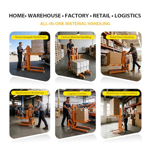 Electric forklift warehouse