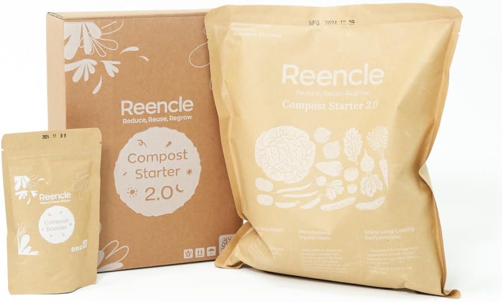 Reencle Compost Starter 2.0 with Booster Pack | Enhanced formula for faster organic decomposition and better odor control | Mineral complex for maxium boost & performance | For Reencle Home Composters