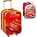 Produktbild alles-meine.de GmbH 2 TLG. Set _ großer _ Kinder Trolley + Rucksack mit LED Licht - Disney Cars _ inkl. Name _ Lightning McQueen / Auto - wasserabweisend & beschichtet - Jungen -..
