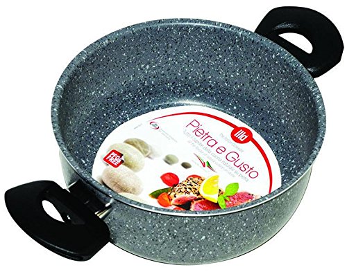 Illa AN3618 - Casseruola in pietra & Gusto, 2 manici, diametro 18 cm, multicolore