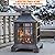 EcoNook 39.5'' H×24.5" W Metal Chiminea Fire Pit, Wood Burning Fire Pits with Grill, Square Chimineas Fireplace with Mesh Spark Screen Doors& Fire Poker, Firepit for Outside, Garden, Yard…