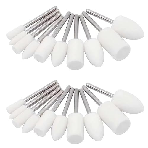 Cabezas pulidoras de lana para montar en dremel o herramientas giratorias, accesorio, vástago de 1/8 pulgadas