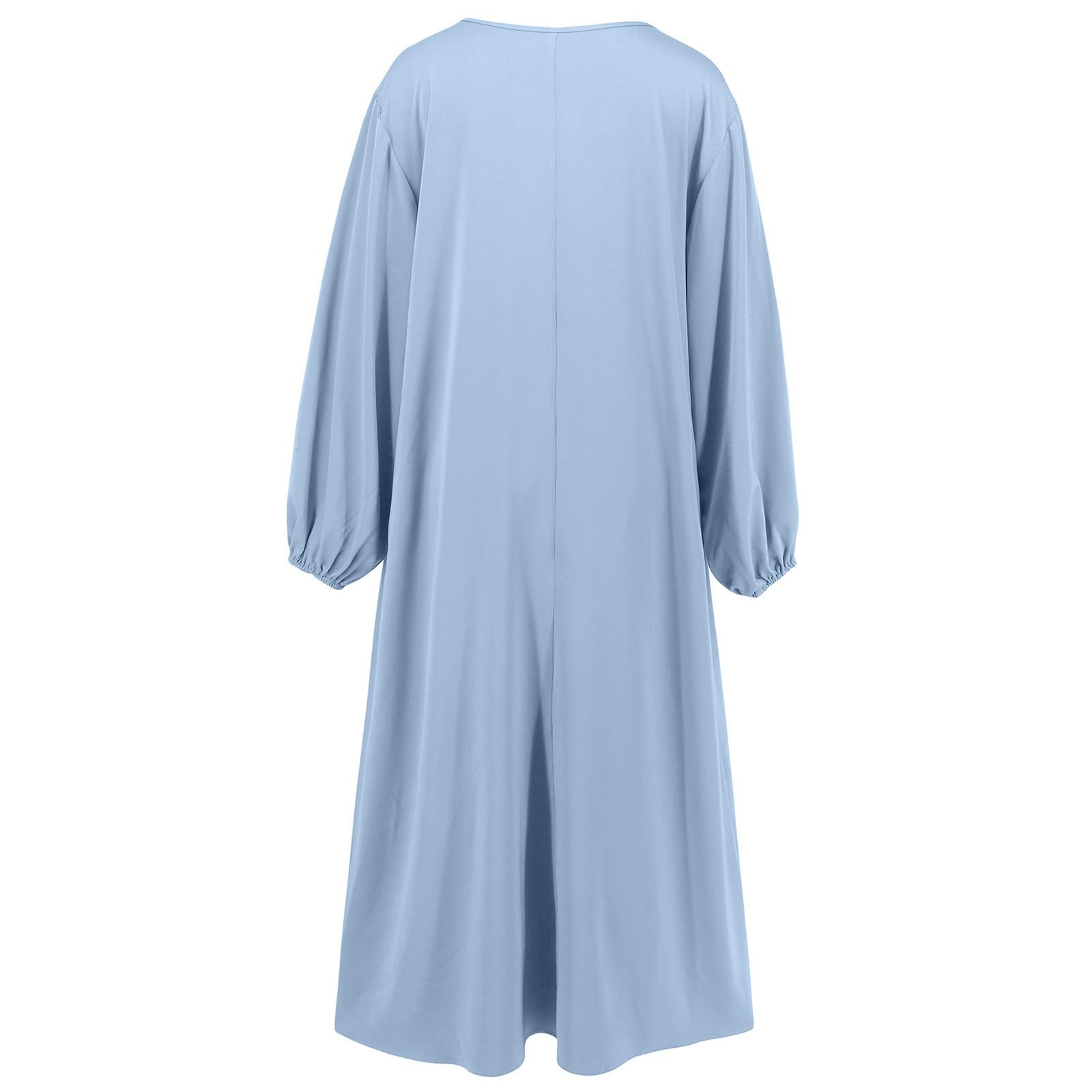 Robe Ample à Manches Longues et col Rond pour Femmes, Nouveau Style Musulman, Robe Ample à la Mode et élégante Body Femmes avec Robe De Soirée