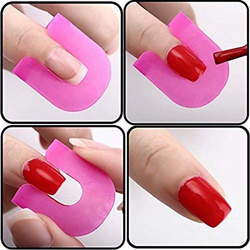 Nail Polish Protector Anti Overflow Clip Manicure Shield Protection Clips Nail Art Design Tips Tools Diy Template Clip(26 Pcs) #TOP1
