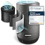 Grundig Luftreiniger Allergiker Air Purifier - Extra leise Hepa Filter + AKTIVKOHLEFILTER filtert 99,9% Schimmel Staub Pollen Viren Raucherzimmer, Luftqualitätsanzeige - 49m2 (Luftreiniger)