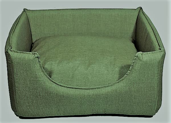 LI.GI. DIVANETTO Yucca Pet Italy Cuccia Cani 76X66XH27- L. COT SFODERABILE Vari Colori (3082- Verde Salvia)