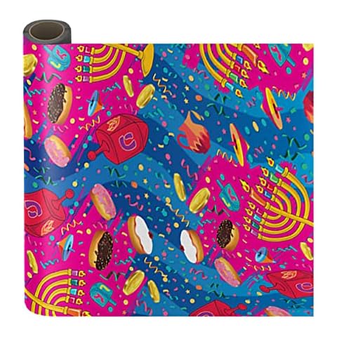 Izzy 'n' Dizzy Hanukkah Wrapping Paper - Multicolored Gift Wrap - 17 Inch x 144 Inch - Chanukah Gift Wrap - Multicolored Print Cover