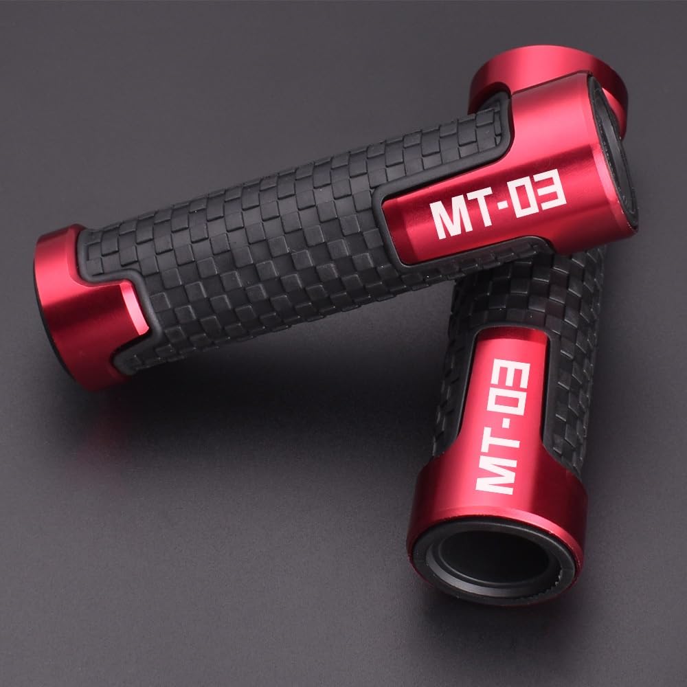 Empuñaduras de manillar MT 03 rojas para dominar las curvas en tus rutas de moto