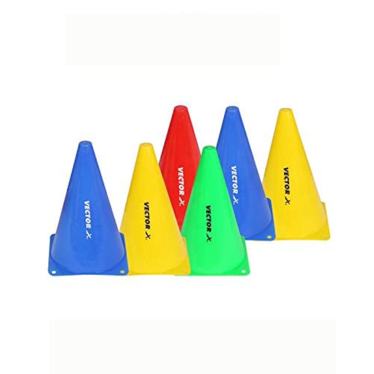 Vector X Plastic Cone Set for Training (6inches) (Pack of 6)