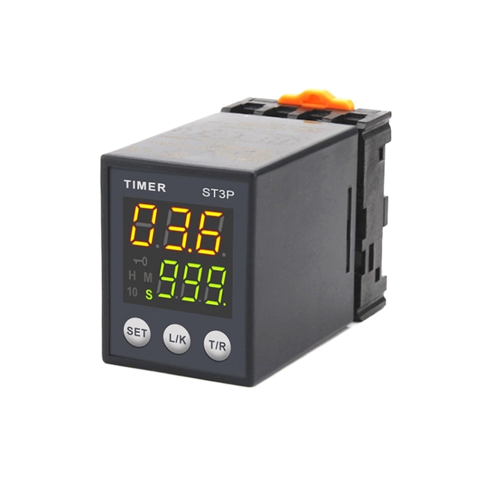 Relé de Tiempo Digital LCD ST3P-1Z ST3P-2Z ST3P-2ZH relé de retardo programable retardo de Apagado 12V/24V/220V con Base PF083A(ST3P-2ZH 220V)