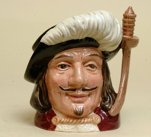 Royal Doulton Character & Toby Jugs Porthos Small H. 4"