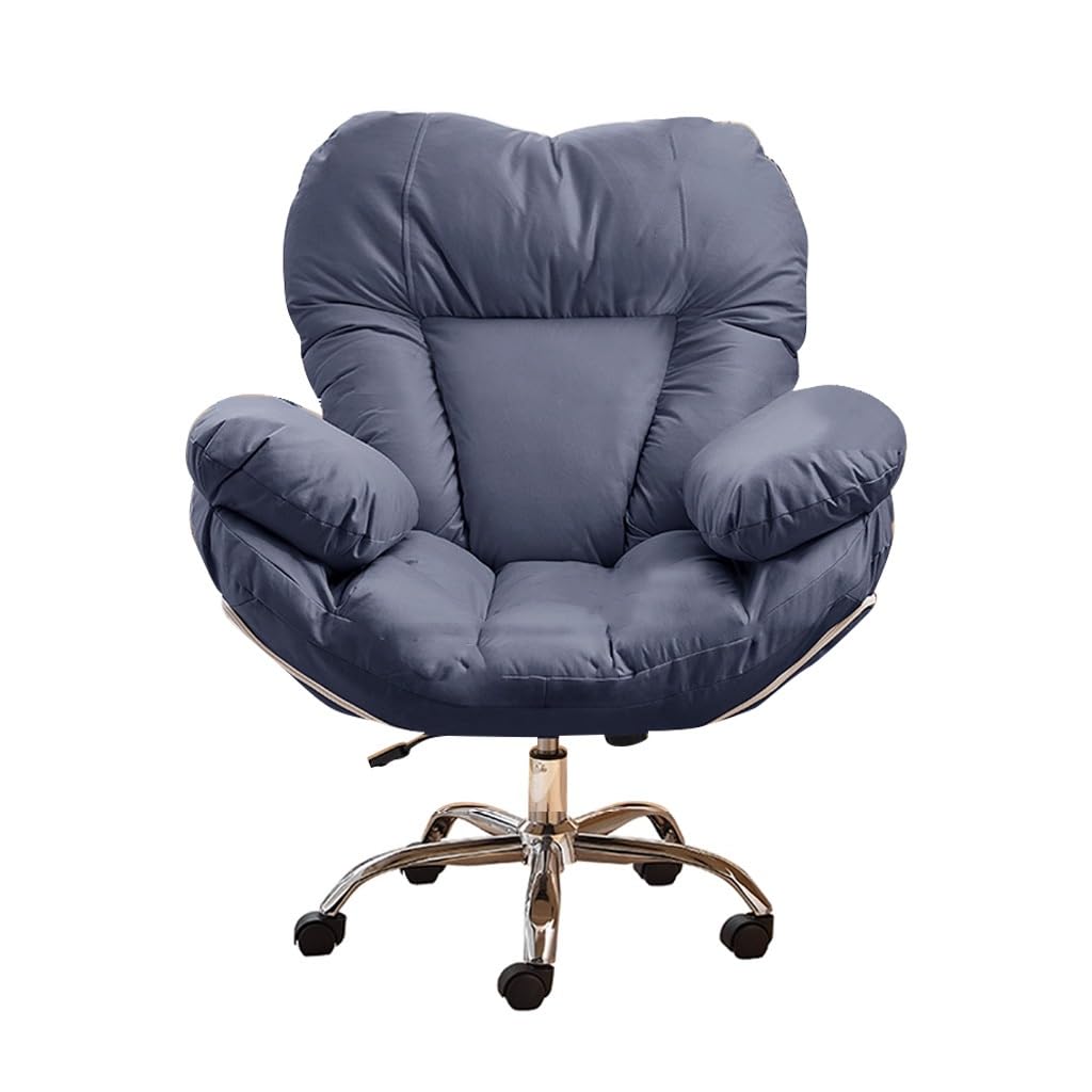 Dzdzxqg Blue Lazy Sofa Gaming Chair Office Chairs Recliner Chair For Bedroom, Study, Office - Contemporary Style, Ergonomic, Reclining With Retractable Footrest